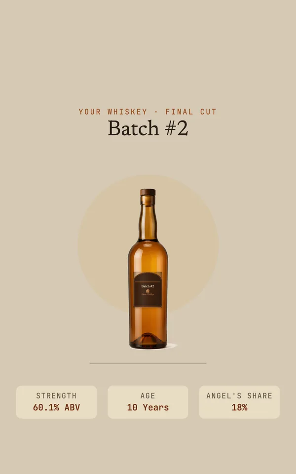 Distill: the final bottle reveal.